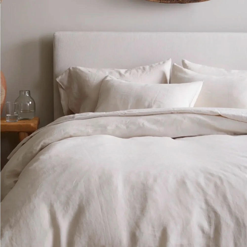 QUINCE European Linen Duvet Cover King/Cal King Sand